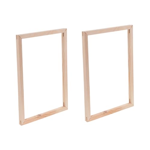 Gatuida 2 Sätze Verschleißfeste Massivholz Keilrahmen DIY Leinwandrahmen Kit Professionelle Spannleisten für Malerei und Bilderrahmen Aufhängung von Gatuida