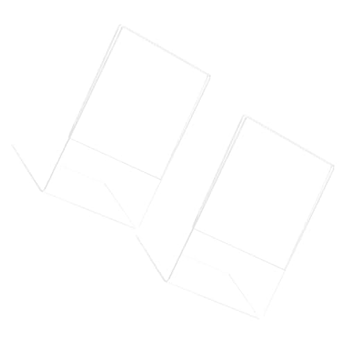 Gatuida 2 Stück Acryl Tischaufsteller Hochformat Teilig Transparent Bildhalter Stabile Qr Code Displayrahmen Für Desktop Werbung und Fotos Präsentation von Gatuida