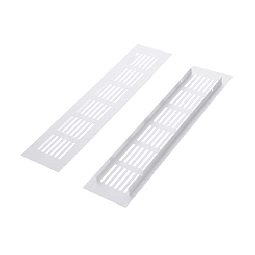 Gatuida 2 Stück Aluminiumlegierung Lüftungsgitter Rechteckige Belüftungsabdeckung für Schrank und Schuhschrank Hohe Luftdurchlässigkeit Design für Einfache Installation und Modernen von Gatuida