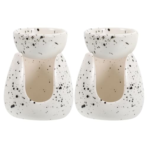 Gatuida 2 Stück Brenner für ätherische Öle: Wachsschmelzbrenner, Keramik-Öldiffusor, Kerzen-Teelichthalter, Aromatherapie-Duftwärmer für Weihnachtsfeier, Weiß Gatuida 2 Stück Brenner für ätherische Öle: Wachsschmelzbrenner, Keramik-Öldiffusor, Kerzen-Teelichthalter, Aromatherapie-Duftwärmer für Weihnachtsfeier, Weiß von Gatuida