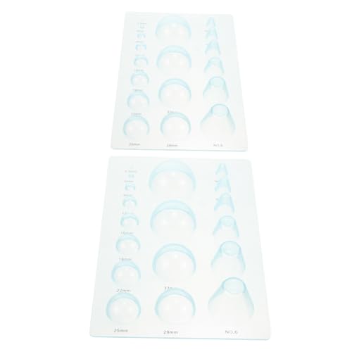 Gatuida 2 Stück Halbkugel Dome Papier Quilling Schablonen Handwerk Werkzeug für Papierkunst Transparentes Blau für DIY Quilling Projekte von Gatuida