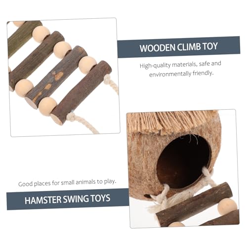 Gatuida 2 Stück Hamster Kokosnussschalen Nest mit Leiter Teiliges Hängendes Kleintierbett für Hamster Meerschweinchen Vögel Einfach zu Montierendes Natürliches Kuschelnest für Käfige und Gatuida 2 Stück Hamster Kokosnussschalen Nest mit Leiter Teiliges Hängendes Kleintierbett für Hamster Meerschweinchen Vögel Einfach zu Montierendes Natürliches Kuschelnest für Käfige und von Gatuida