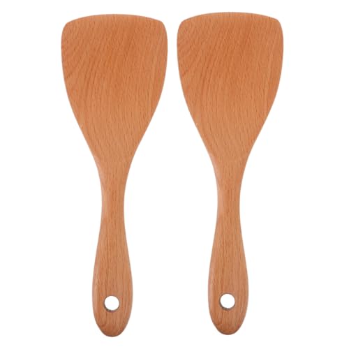 Gatuida 2 Stück Holz Reislöffel mit Dickem Griff Hitzebeständig Langlebig Passend für Reiskocher Multifunktional als Anricht- und Kochutensil Kratzschonend für Innentopf Küchenhelfer Gatuida 2 Stück Holz Reislöffel mit Dickem Griff Hitzebeständig Langlebig Passend für Reiskocher Multifunktional als Anricht- und Kochutensil Kratzschonend für Innentopf Küchenhelfer von Gatuida