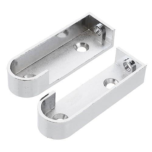 Gatuida 2 Stück Kleiderstangenhalterung Metall Möbelzubehör Robuste Kleiderstange Halter für Garderobenschrank Ovalrohr Kompatibel Silberfarbene Endstützen ohne Schrauben von Gatuida