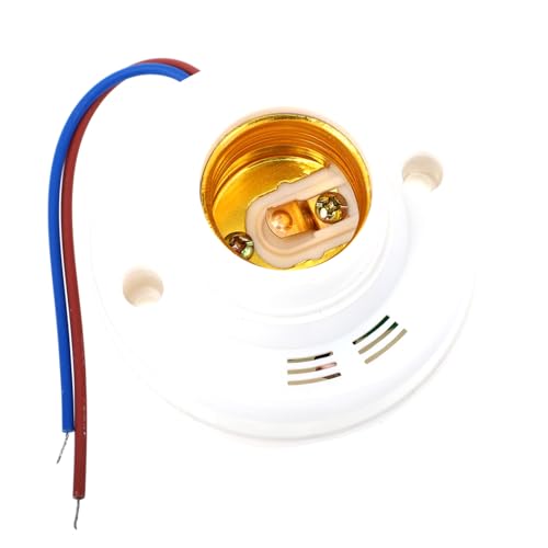 Gatuida 2 Stück Lampenfassung mit Ton und Lichtsensor Stabile Sound Light Control Fassung Verzögerte Schaltung ca Sekunden Teiliges für Flur und Treppenbeleuchtung von Gatuida