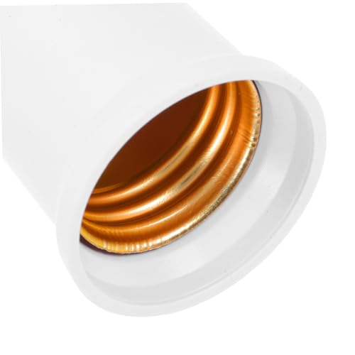 Gatuida 2 Stück Lampensockel Verlängerung Schraubsockel Adapter aus PC und Metall Einfache Installation Robust und Langlebig Kompatibel mit LED Glühbirnen Universeller Lampenfassung von Gatuida