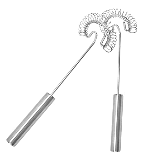 Gatuida 2 Stück Manueller Handquirl mit Federrührkopf Ergonomischer Eiermixer und Milchaufschäumer Leichter Edelstahl Schneebesen für Kaffee Eiweiß und Sahne Handlich und Einfach zu Gatuida 2 Stück Manueller Handquirl mit Federrührkopf Ergonomischer Eiermixer und Milchaufschäumer Leichter Edelstahl Schneebesen für Kaffee Eiweiß und Sahne Handlich und Einfach zu von Gatuida