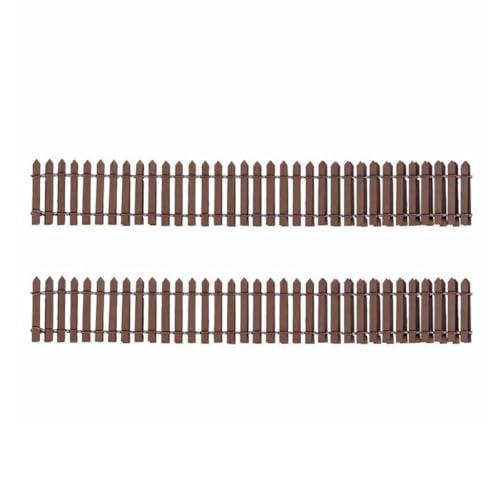 Gatuida 2 Stück Mini Holzzaun für Miniaturgärten Flexibler Gartenzaun für Dekorationen Wohnräumen und Geschäften Perfektes Zubehör für DIY Projekte und Märchengärten von Gatuida