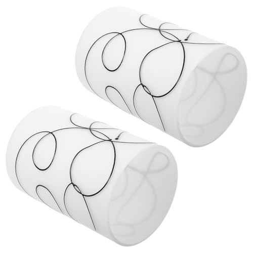 Gatuida 2 Stück Moderne Zylindrische Glas lampenschirme Wandlampen Kronleuchter und Pendelleuchten Stilvolle Ersatzglas lampenschirme Robustes Design für Wohnzimmer und Flur von Gatuida