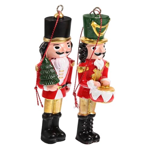 Gatuida 2 Stück Nussknacker bürodeko festlich The Craft weihnachstbaum Auto-Dekoration multifunktionaler Flaschenöffner Original Weihnachtsdekorationen Harz Colorful von Gatuida