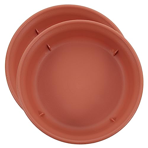 Gatuida 2 Stück Pflanztopf Untersetzer Resin Tiefe Wassertrays für Zimmerpflanzen zum Auffangen von Überschüssigem Wasser und Bodenaustritt Durchmesser von Gatuida