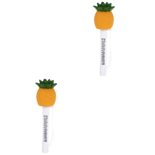 Gatuida 2 Stück Pineapple Pool Thermometer und Wasserdichtes Schwimmthermometer mit Genauen Celsius und Fahrenheit Ablesungen für Dekoration Ihres Pools Gatuida 2 Stück Pineapple Pool Thermometer und Wasserdichtes Schwimmthermometer mit Genauen Celsius und Fahrenheit Ablesungen für Dekoration Ihres Pools von Gatuida
