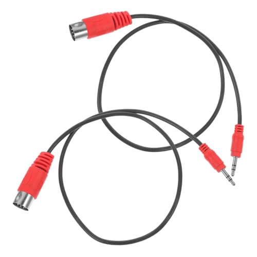 Gatuida 2 Stück Poliges Midi Kabel Adapter Audio Kabel für Gitarre Stabiler Biegung Kompatibel mit Verschiedenen Audio Setups von Gatuida