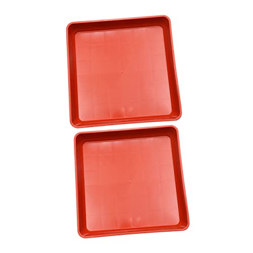 Gatuida 2stücke Quadratisches Pflanztablett Aus Kunststoff Wassertablett Für Blumentöpfe Kleines Quadratisches Tablett Für Drinnen Und Draußen rutschfeste Bodenkonstruktion Einfache Reinig von Gatuida