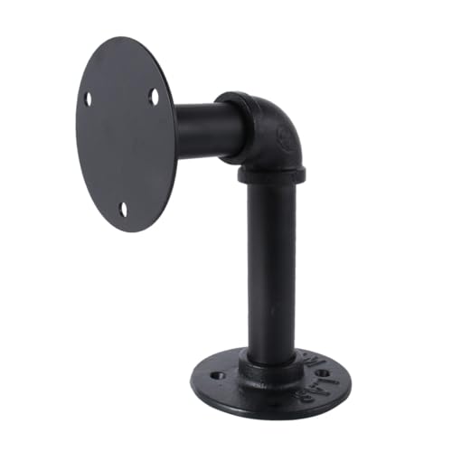 Gatuida 2 Stück Robuste Industrielle Eisen Regalhalter Dicke Flansch wandhalterung Vintage Dunkle für Schwebende Wandregale für Einzelregale Bücherregale Flaschenregale Wanddekoration von Gatuida