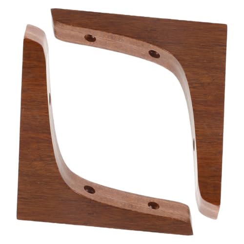 Gatuida 2 Stück Schwereckiger Holz Regalhalter Tief Robust Regalträger Wandhalterung Stabil Vielseitig für Bücher Pflanzen Lautsprecher Wohnzimmer Küche von Gatuida