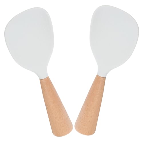 Gatuida 2 Stück Selbststehender Silikon Reislöffel mit Ergonomischem Holzgriff Hitzebeständig Antihaftbeschichtet Leicht zu Reinigen zum Servieren von Reis Sushi und Kartoffelpüree Gatuida 2 Stück Selbststehender Silikon Reislöffel mit Ergonomischem Holzgriff Hitzebeständig Antihaftbeschichtet Leicht zu Reinigen zum Servieren von Reis Sushi und Kartoffelpüree von Gatuida