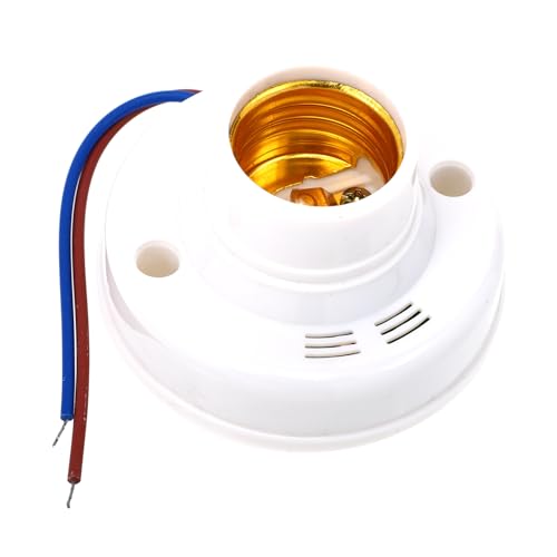 Gatuida 2 Stück Sound Light Sensor Lamp Holder Sprachaktivierte Lampenfassung mit Automatischem Ein Ausschalten Verzögerte Schaltung für Flurbeleuchtung Einsetzbar in Treppenhaus Hotel von Gatuida