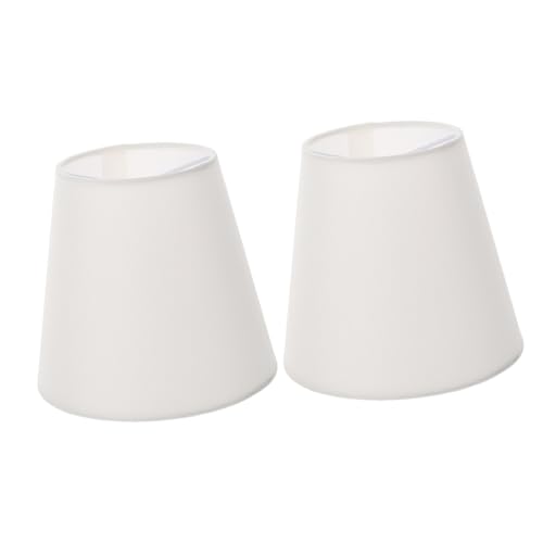 Gatuida 2 Stück Stoff Trommel Lampenschirm Ersatzschirm für Tischlampe Pendelleuchte Stehleuchte Beige Einfache Montage für Wohn Schlafzimmer Beleuchtung von Gatuida