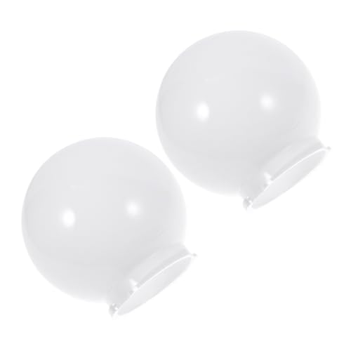 Gatuida 2 Stück Teiliges Acryl Kugel Lampenschirme Milchig Weiß Wetterfest Leicht Montierbar Schutz für Wand Außenleuchten Stilvolle Garten Terrassendekoration von Gatuida