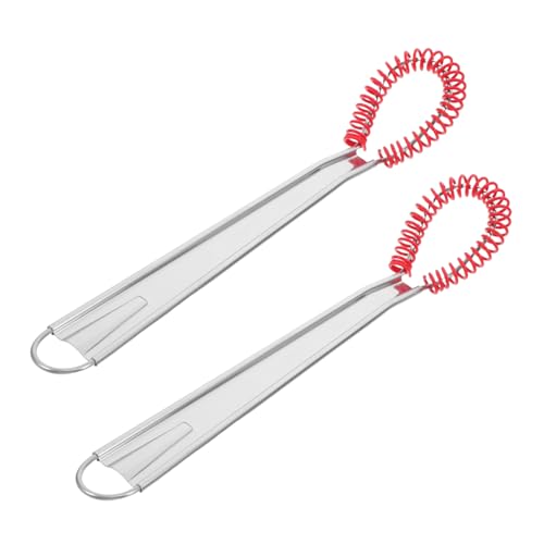 Gatuida 2 Stück Teiliges Edelstahl Handrührgerät mit Silikonkopf Manueller Sprungbesen für Schonendes Rühren Rostfrei Spülmaschinengeeignet für Saucen Eier und Cremes Küche von Gatuida