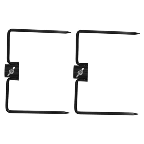 Gatuida 2 Stück Teiliges Eisen Erdspieß mit Stabilem Bodenanker Robuster Vielseitiger Stabilisator für Gartenfahnen Sonnenschirme und Lampen Wetterfester Metallhalter Passend für Rohre von Gatuida