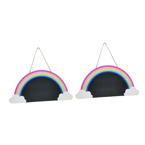 Gatuida 2 Stück Teiliges Hängendes Holzschild Multifunktionale Kleine Kreidetafeln für Türdekoration Wiederbeschreibbar mit Kreide Kreative Home Message Boards Einfach Aufzuhängen für von Gatuida