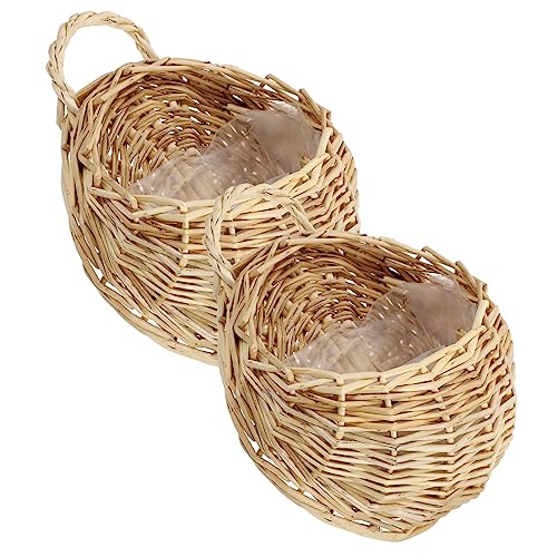 Gatuida 2 Stück Teiliges Hängendes Pflanzenkorb aus Geflochtenem Rattan Dekorativer Wandblumenkorb für Haus und Garten Platzsparender Hängepflanzer im Landhausstil für Künstliche Blumen Gatuida 2 Stück Teiliges Hängendes Pflanzenkorb aus Geflochtenem Rattan Dekorativer Wandblumenkorb für Haus und Garten Platzsparender Hängepflanzer im Landhausstil für Künstliche Blumen von Gatuida