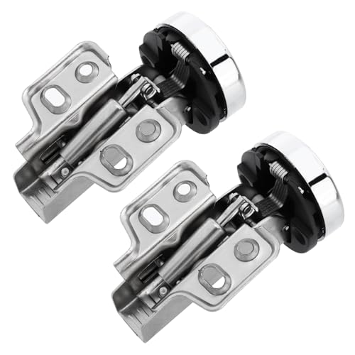 Gatuida 2 Stück Teiliges Hydraulische Pufferglastürscharniere Verdeckte Schranktürscharniere Rostfrei Langlebig Geräuschdämpfend Geeignet für Glasvitrinen und Kleiderschränke von Gatuida