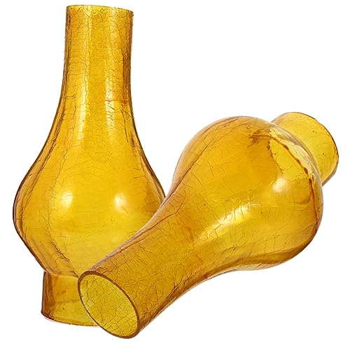 Gatuida 2 Stück Teiliges Mattierte Öllampenschirme Ersatz Lampenglas Retro Braun für Petroleumlampe Wandlampe Laterne Dekoration Geeignet für Heim Outdoor Camping von Gatuida