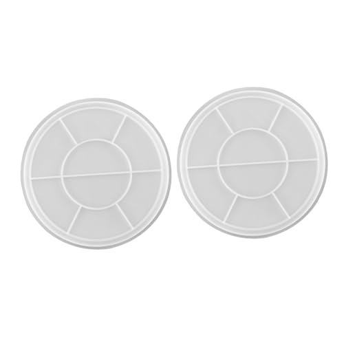 Gatuida 2 Stück Teiliges Rundes Silikonform für DIY Epoxidharz Tray Flexible Transparente Gießform für Obst Dessert und Aufbewahrung Langlebige Silikonmold für Praktische Tabletts von Gatuida