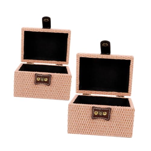 Gatuida 2 Stück Teiliges Schmuckkästchen aus Kunstleder mit Deckel Stabile Aufbewahrungsbox für Ringe und Halsketten Vintage Schmuckbox für Schlafzimmer und Kommode Praktische Gatuida 2 Stück Teiliges Schmuckkästchen aus Kunstleder mit Deckel Stabile Aufbewahrungsbox für Ringe und Halsketten Vintage Schmuckbox für Schlafzimmer und Kommode Praktische von Gatuida