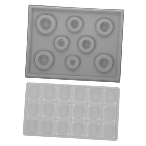 Gatuida 2 Stück Teiliges Schmuckperlen Design Board Rillen Leicht Bruchsicher zum Sortieren Auffädeln und Gestalten von Armbändern Praktisches Beading tablett für DIY schmuckherstellung von Gatuida