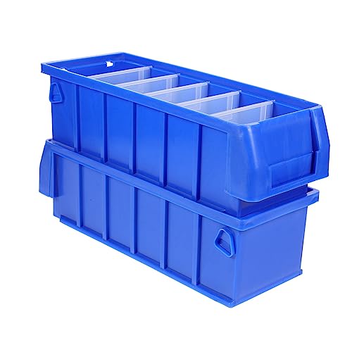 Gatuida 2 Stück Teiliges Schraubenbox Abs mit Fächern Stapelbare Sortierbox für Werkzeug und Kleinteile Robuste Aufbewahrungsbox für Büro und Haushalt Tragbar und Praktisch von Gatuida