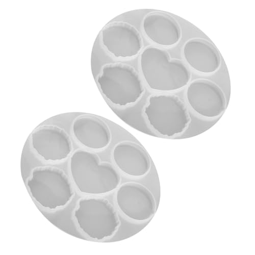 Gatuida 2 Stück Teiliges Silikonform für Handyhalter DIY Flexible Langlebige Epoxidharz Gießform mit Glatter Oberfläche Unregelmäßige Marmor Phone Grip Formen Gleichzeitig Gießen von Gatuida