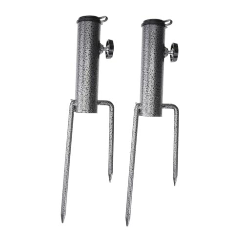 Gatuida 2 Stück Teiliges Sonnenschirm Erdspieß aus Stabiler Schirmständer und Strand Sonnenschirmanker Heavy Duty Bodenhülse für Garten Strand Angeln Windfeste Halterung Passend von Gatuida