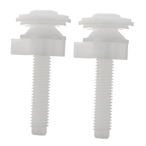 Gatuida 2 Stück Toilettensitz Schrauben Kunststoff Befestigung für Wc Sitz Montage Ersatz Zubehör Einfache Installation Stabile Passform für Gängige Toilettenmodelle von Gatuida