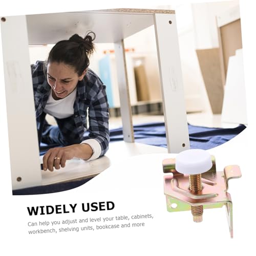 Gatuida 2 Stück Verstellbare Möbelfüße aus Schwerem Kaltstahl Nivellierfüße für Möbelbeine Belastbar und Flexibel Geeignet für Kleiderschrank Regal Schreibtisch und Bett Bodenschonend und von Gatuida