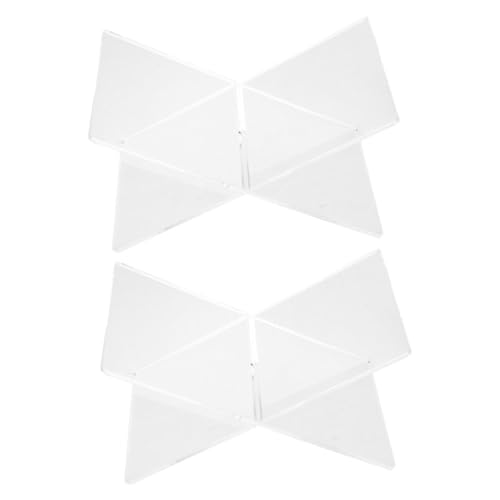 Gatuida 2 Stück X förmige Acryl Buchstützen Transparente Buchhalter für Lesen und Display Stabiles Design Vielseitig für Schreibtisch Büro und Regale von Gatuida