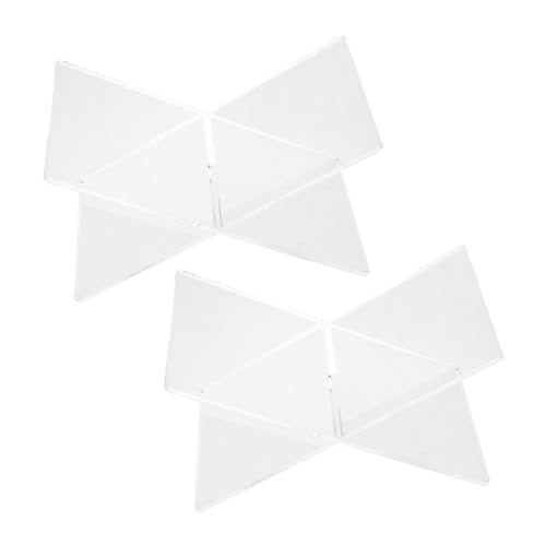 Gatuida 2 Stück X förmiger Acryl Buchhalter Transparent Leseständer Multifunktional Buchstütze für Schreibtisch Küche Rezeptständer Modernes Design Praktische Ordnungshelfer von Gatuida