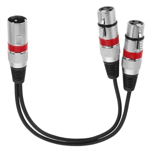 Gatuida 2 Stück Xlr Mikrofon Adapterkabel Y Splitterkabel Dual Female Male Audio Verteiler mit Ring für Professionelle Signalübertragung und Kompakte Audiogeräte von Gatuida