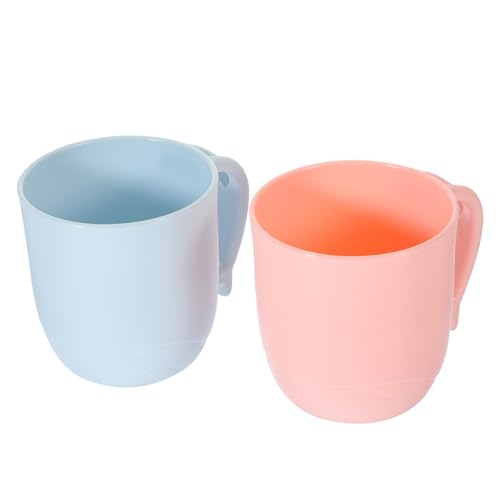Gatuida 2 Stück Zahnputzbecher mit Niedlichem Delfin Design Bpa Frei Leicht und Wiederverwendbar für Badezimmer und Reisen Farbig Sortiert in Blau und Praktische Mundspülbecher von Gatuida
