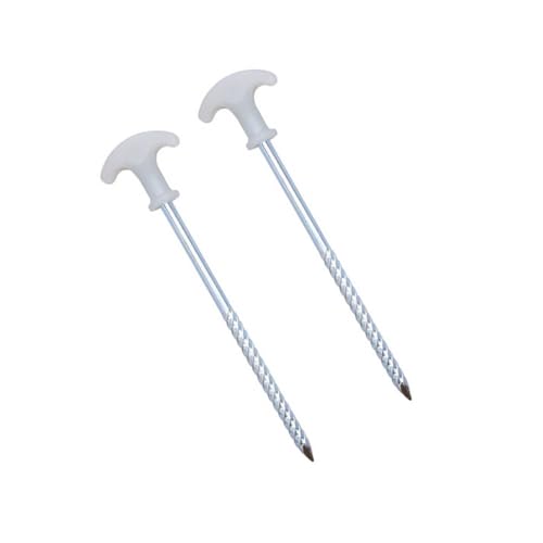 Gatuida 2 Stück Zeltheringe Spiralform Nachtleuchtend Robuste Camping Erdnägel Outdoor Zelt Befestigung Heringe für Zelt Markise Pavillon Wiederverwendbar Praktisch für Wanderungen von Gatuida