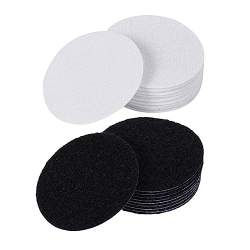 Gatuida 20 Paare Selbstklebende Sticker für Möbel Robustes Klettband Einfach Anzuwenden für Polstermöbel und Teppiche Schwarz und Weiß von Gatuida