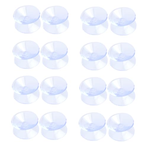 Gatuida 20 Stück Doppelseitige Saugnäpfe für Glasplatten Rutsch Pads Transparente Abstandshalter für Glastische und Spiegel rutschfest und Stoßdämpfend von Gatuida