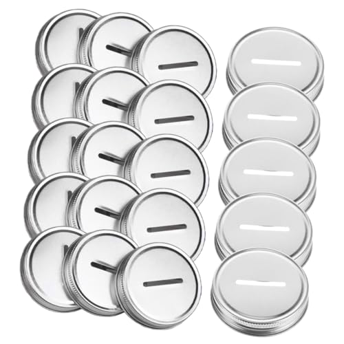 Gatuida 20 Stück Stabile Einmachglas Deckel aus Zinnblech mit Dichtung Auslaufsichere Ersatzdeckel für Vorratsgläser und Sparbüchsen Luftdicht Hitzebeständig Vielseitig für Haushalt und Gatuida 20 Stück Stabile Einmachglas Deckel aus Zinnblech mit Dichtung Auslaufsichere Ersatzdeckel für Vorratsgläser und Sparbüchsen Luftdicht Hitzebeständig Vielseitig für Haushalt und von Gatuida
