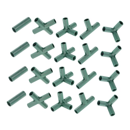 Gatuida 20 Stück Teiliges Abs gewächshaus verbindungsset mit Verschiedenen Gartengeräterahmen eckverbindern Leicht Verschleißfest Rostfrei für Balkon Außeneinsatz Rahmenstützen von Gatuida