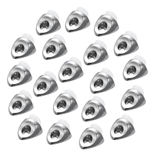 Gatuida 20 Stück Teiliges Verstärkte Zinklegierung Glasshelf Halterung mit Stabilem Design Einfache Montage Langlebige Glasregalstütze für Sichere Befestigung im Haushalt von Gatuida