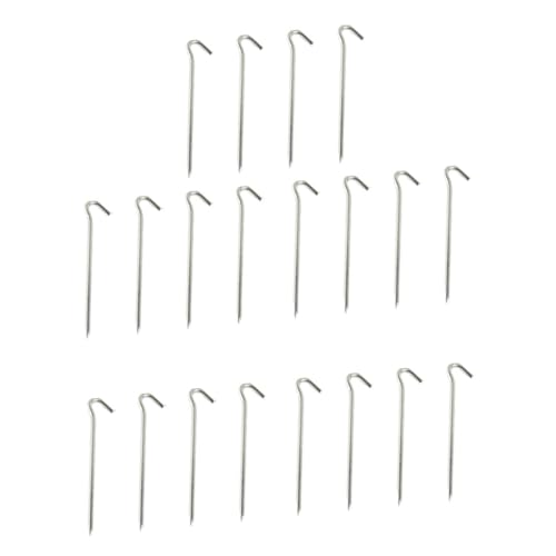 Gatuida 20 Stück Teiliges Zeltheringe aus Fragezeichen Form Robuste Camping Erdnägel Vielseitige Bodenanker für Zelte Pavillons Planen Garten und Outdoor Einsatz von Gatuida