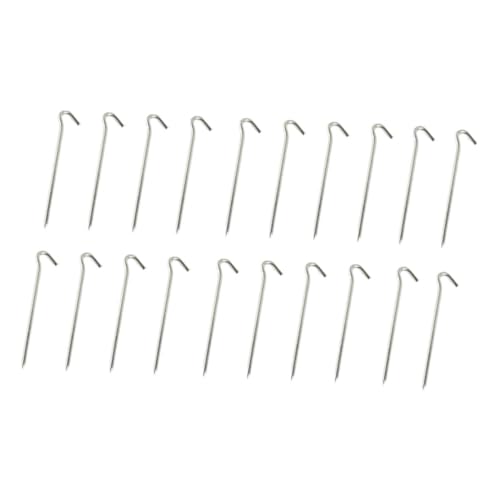 Gatuida 20 Stück Teiliges Zeltzubehör Fragezeichenförmige Zeltheringe aus Hochwertigem Robuste Camping Erdnägel für Festen und Weichen Boden für Zelte Markisen und Pavillons von Gatuida